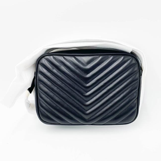 Saint Laurent Monogram Lou Camera Quilted Black Leather Cross Body Bag