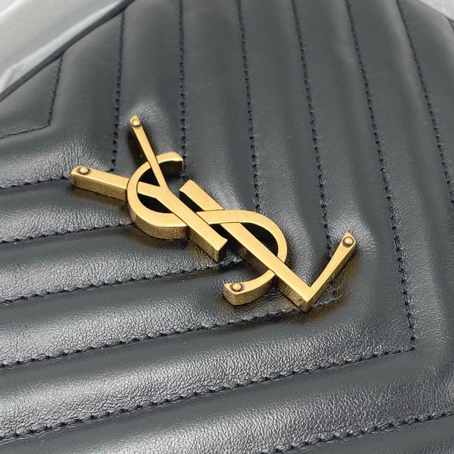 Saint Laurent Monogram Lou Camera Quilted Black Leather Cross Body Bag