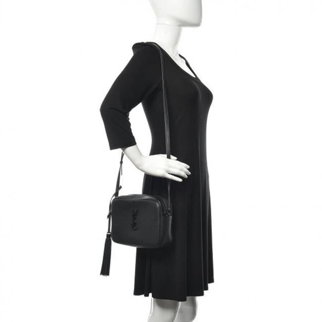 Saint Laurent Monogram Lou Camera Smooth Black Lambskin Leather Shoulder Bag