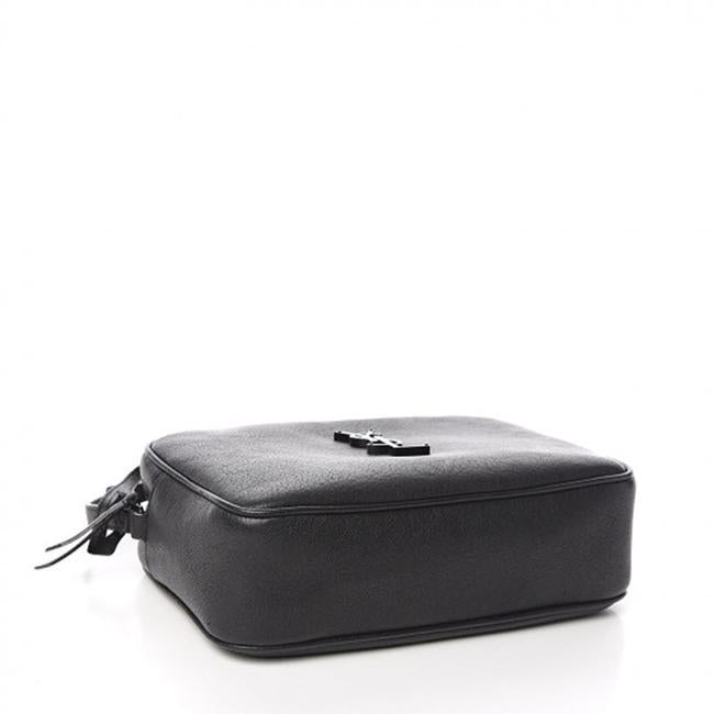 Saint Laurent Monogram Lou Camera Smooth Black Lambskin Leather Shoulder Bag