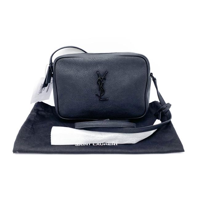 Saint Laurent Monogram Lou Camera Smooth Black Lambskin Leather Shoulder Bag