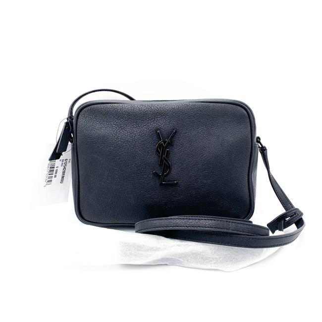 Saint Laurent Monogram Lou Camera Smooth Black Lambskin Leather Shoulder Bag