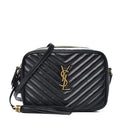 Saint Laurent Monogram Lou Shoulder New Quilted Camera Black Leather Cross Body Bag