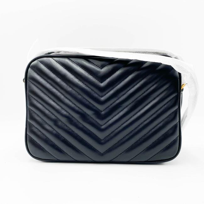 Saint Laurent Monogram Lou Shoulder New Quilted Camera Black Leather Cross Body Bag