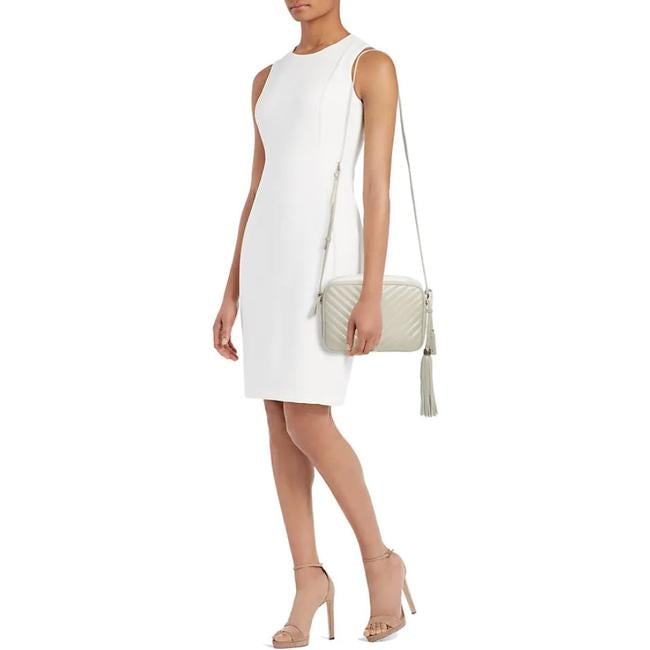Saint Laurent Monogram Lou Shoulder New Quilted Camera Cream White Leather Cross Body Bag