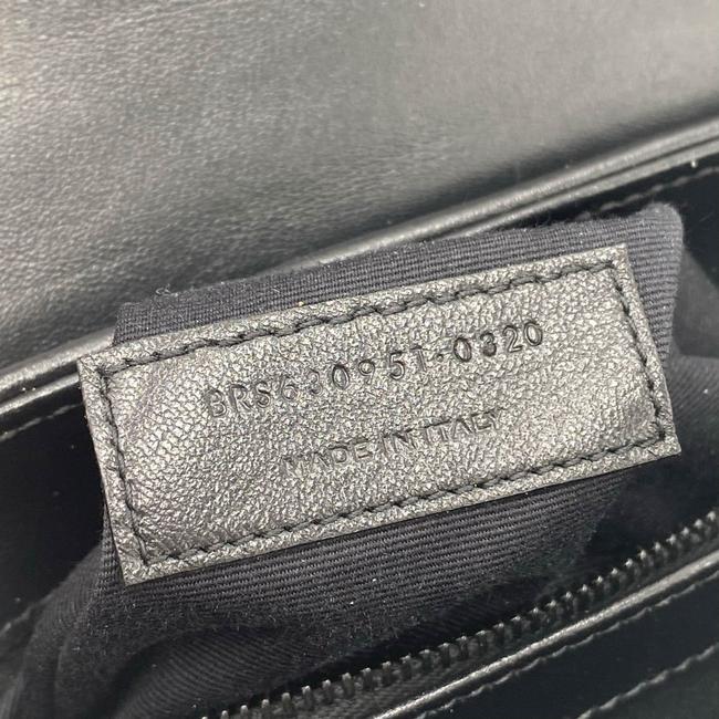 Saint Laurent Monogram Loulou Calfskin Y Quilted Monogram Black Leather Cross Body Bag
