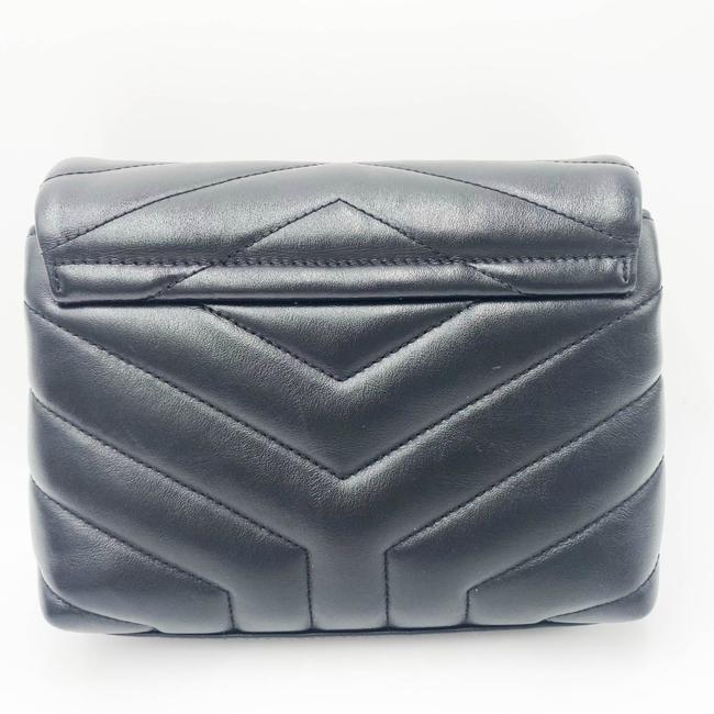 Saint Laurent Monogram Loulou Calfskin Y Quilted Monogram Black Leather Cross Body Bag