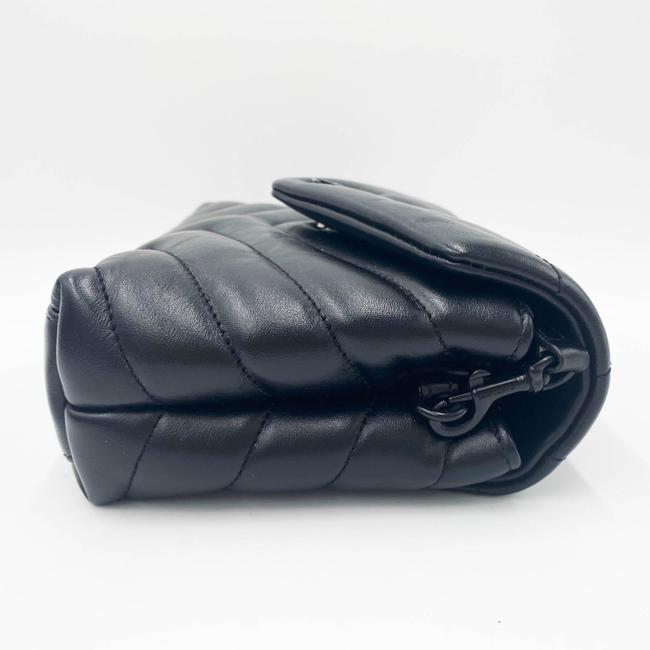 Saint Laurent Monogram Loulou Calfskin Y Quilted Monogram Black Leather Cross Body Bag
