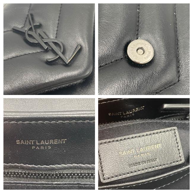 Saint Laurent Monogram Loulou Calfskin Y Quilted Monogram Black Leather Cross Body Bag