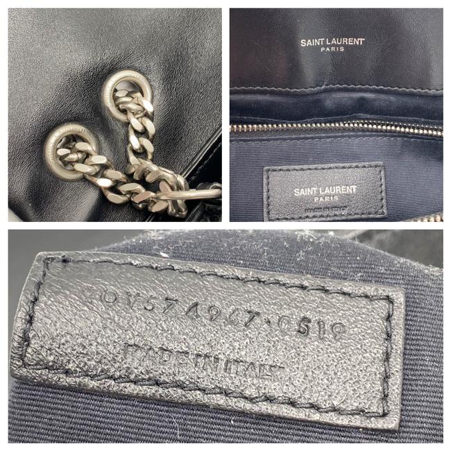 Saint Laurent Monogram Loulou Calfskin Y Quilted Monogram Large Chain Satchel Black Leather Shoulder Bag
