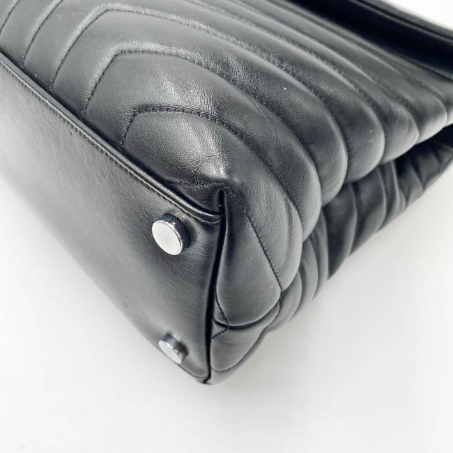 Saint Laurent Monogram Loulou Calfskin Y Quilted Monogram Large Chain Satchel Black Leather Shoulder Bag