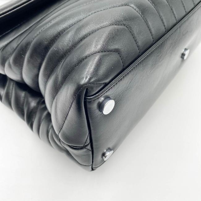 Saint Laurent Monogram Loulou Calfskin Y Quilted Monogram Large Chain Satchel Black Leather Shoulder Bag