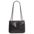 Saint Laurent Monogram Loulou Calfskin Y Quilted Monogram Small Chain Satchel Black Leather Shoulder Bag