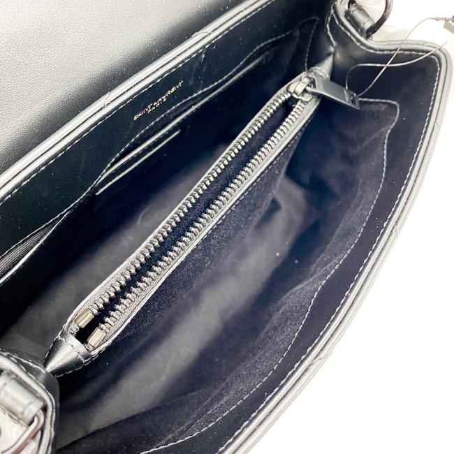 Saint Laurent Monogram Loulou Calfskin Y Quilted Monogram Small Chain Satchel Black Leather Shoulder Bag