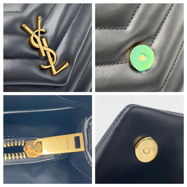 Saint Laurent Monogram Loulou Calfskin Y Quilted Monogram Small Chain Satchel Black Leather Shoulder Bag