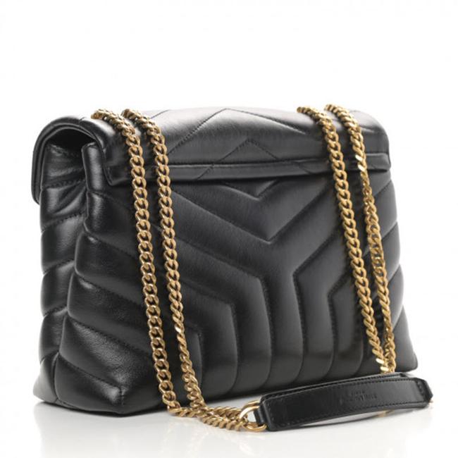 Saint Laurent Monogram Loulou Calfskin Y Quilted Monogram Small Chain Satchel Black Leather Shoulder Bag