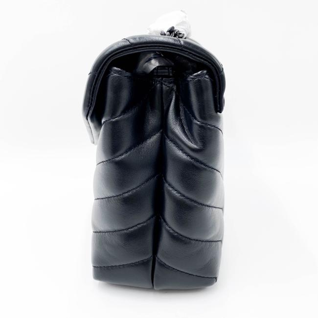 Saint Laurent Monogram Loulou Calfskin Y Quilted Monogram Small Chain Satchel Black Leather Shoulder Bag