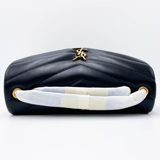 Saint Laurent Monogram Loulou Calfskin Y Quilted Monogram Small Chain Satchel Black Leather Shoulder Bag