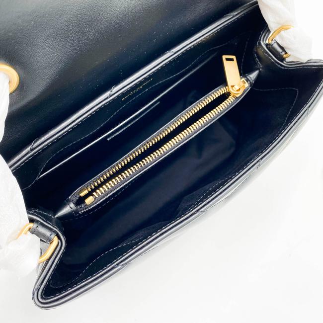 Saint Laurent Monogram Loulou Calfskin Y Quilted Monogram Small Chain Satchel Black Leather Shoulder Bag