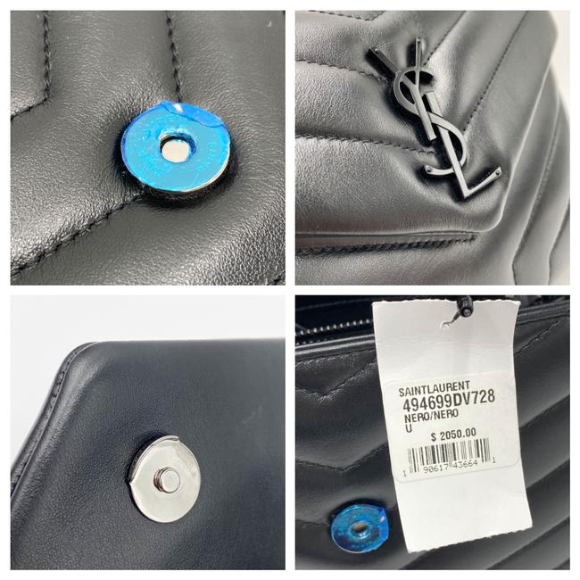 Saint Laurent Monogram Loulou Calfskin Y Quilted Monogram Small Chain Satchel Black Leather Shoulder Bag