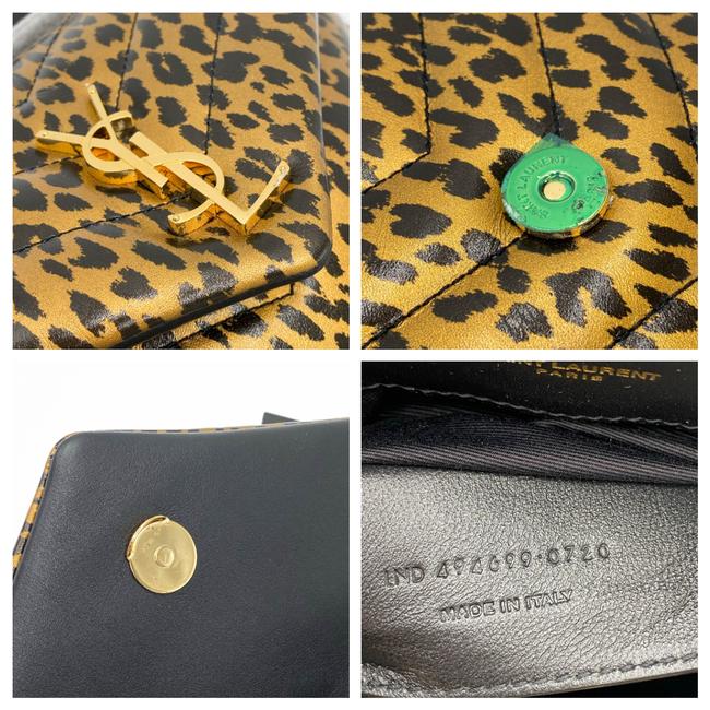 Saint Laurent Monogram Loulou Calfskin Y Quilted Monogram Small Chain Satchel Leopard Black Leather Shoulder Bag