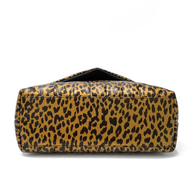 Saint Laurent Monogram Loulou Calfskin Y Quilted Monogram Small Chain Satchel Leopard Black Leather Shoulder Bag