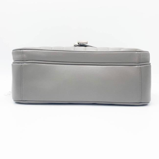 Saint Laurent Monogram Loulou Calfskin Y Quilted Pearl Grey Leather Shoulder Bag