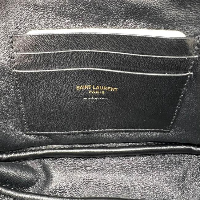Saint Laurent Monogram Loulou Camera Lou Monogram Mini Black Leather Cross Body Bag