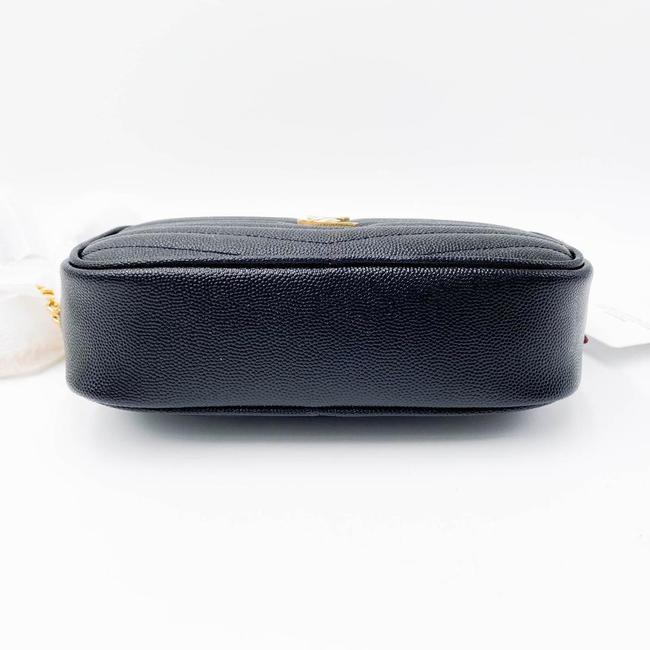 Saint Laurent Monogram Loulou Camera Lou Monogram Mini Black Leather Cross Body Bag