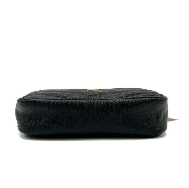 Saint Laurent Monogram Loulou Camera Lou Monogram Mini Black Leather Cross Body Bag