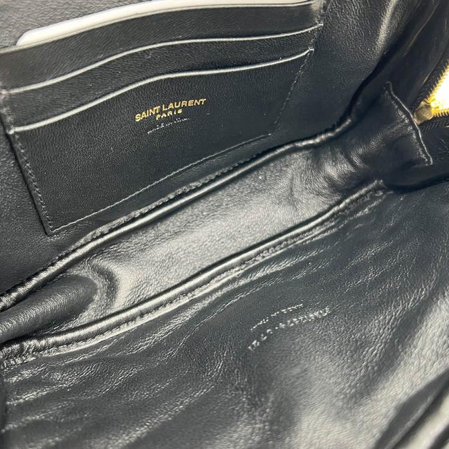 Saint Laurent Monogram Loulou Camera Lou Monogram Mini Black Leather Cross Body Bag