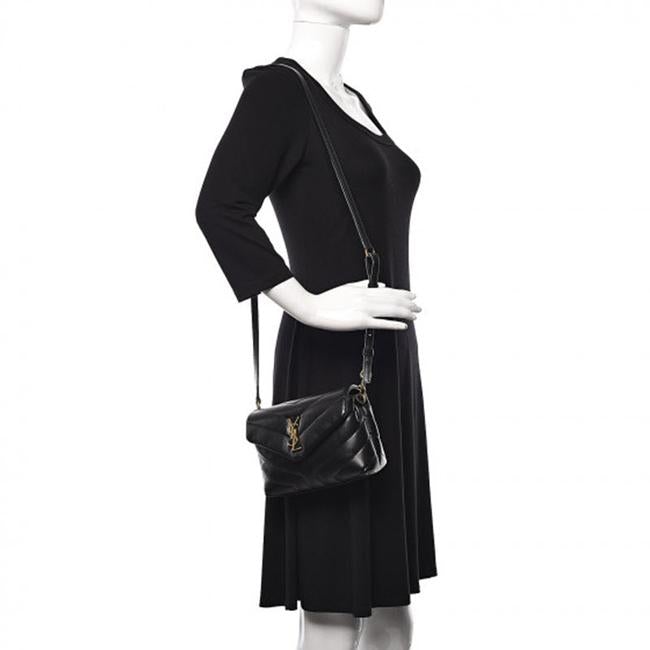 Saint Laurent Monogram Loulou Crossbody Calfskin Y Quilted Monogram Toy Black Leather Shoulder Bag