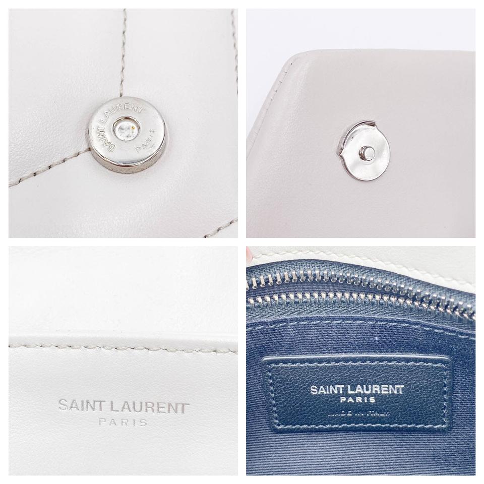Saint Laurent Monogram Loulou Crossbody Calfskin Y Quilted Monogram Toy White Leather Shoulder Bag