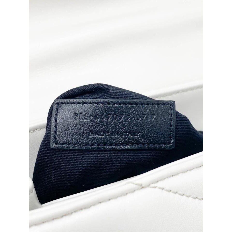 Saint Laurent Monogram Loulou Crossbody Calfskin Y Quilted Monogram Toy White Leather Shoulder Bag