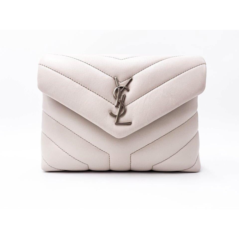 Saint Laurent Monogram Loulou Crossbody Calfskin Y Quilted Monogram Toy White Leather Shoulder Bag