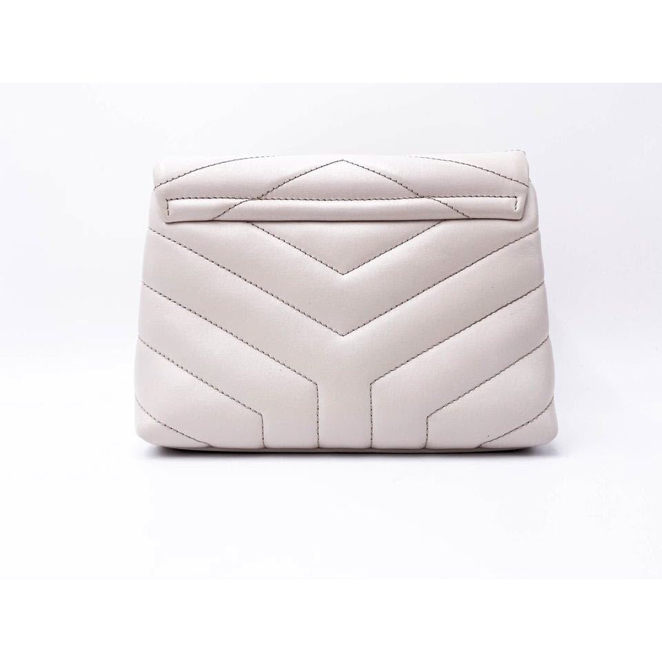 Saint Laurent Monogram Loulou Crossbody Calfskin Y Quilted Monogram Toy White Leather Shoulder Bag