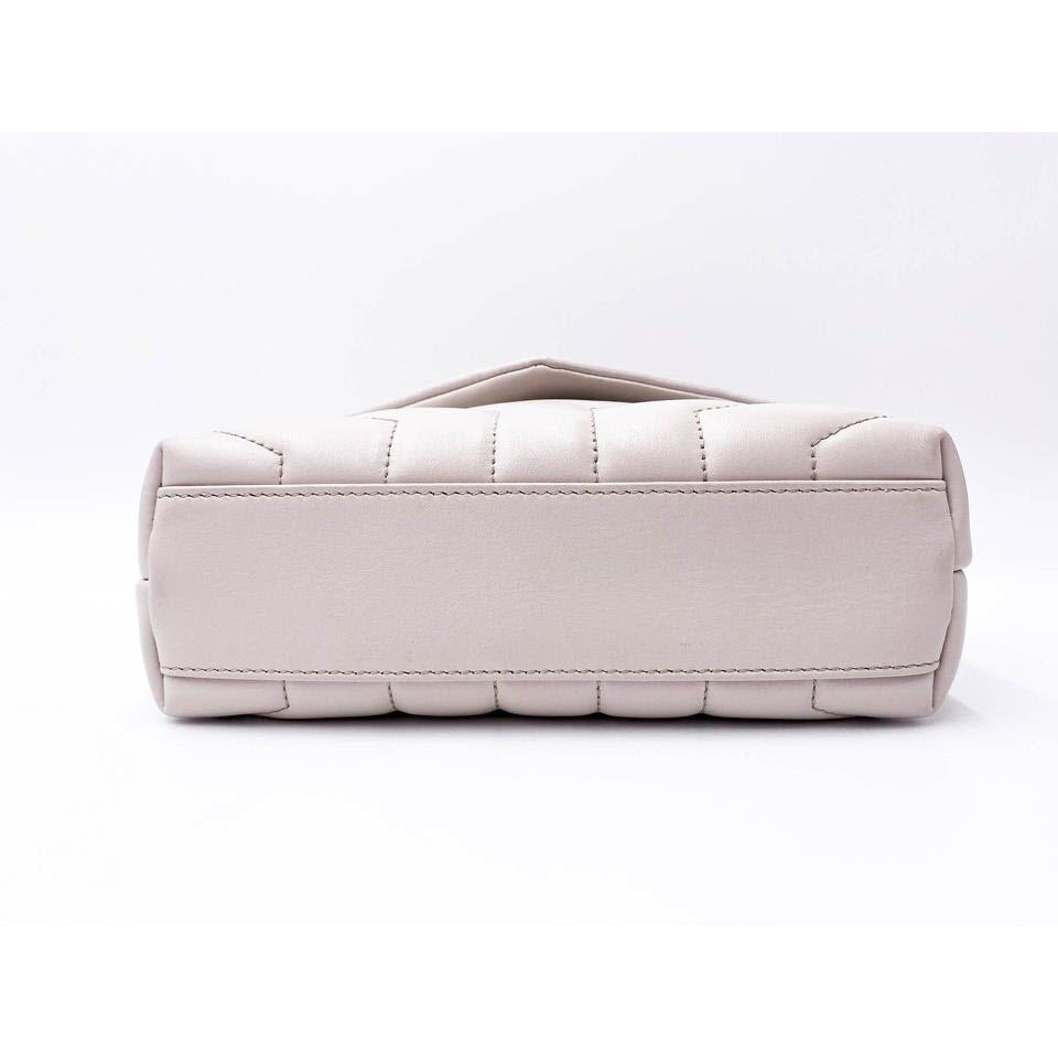Saint Laurent Monogram Loulou Crossbody Calfskin Y Quilted Monogram Toy White Leather Shoulder Bag
