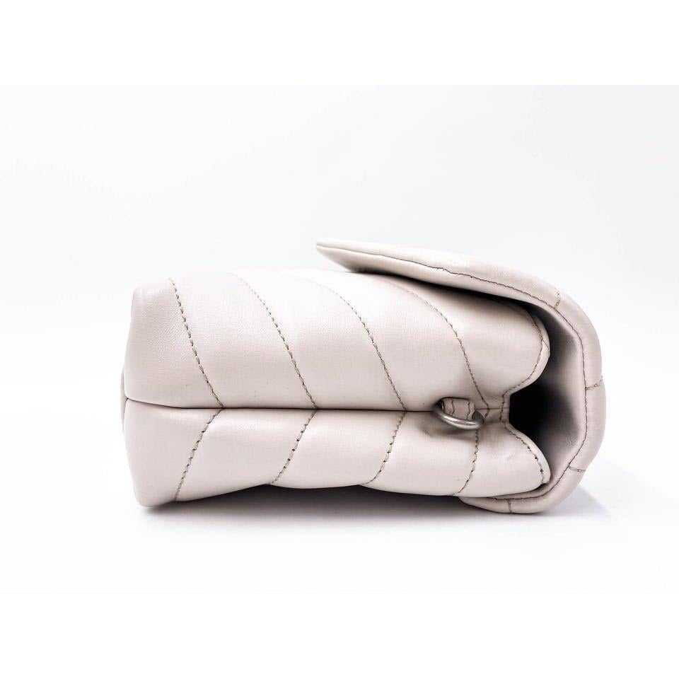 Saint Laurent Monogram Loulou Crossbody Calfskin Y Quilted Monogram Toy White Leather Shoulder Bag