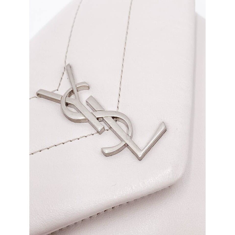 Saint Laurent Monogram Loulou Crossbody Calfskin Y Quilted Monogram Toy White Leather Shoulder Bag