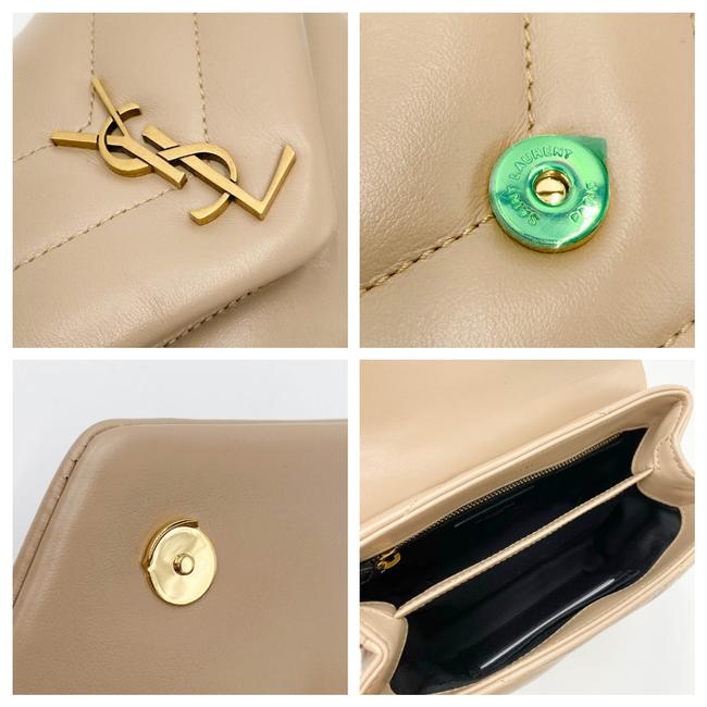 Saint Laurent Monogram Loulou Crossbody Mini Matelasse Beige Leather Shoulder Bag