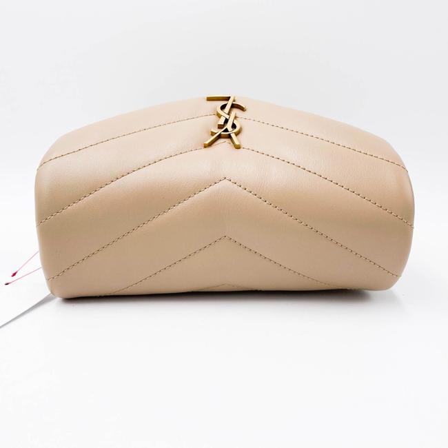 Saint Laurent Monogram Loulou Crossbody Mini Matelasse Beige Leather Shoulder Bag