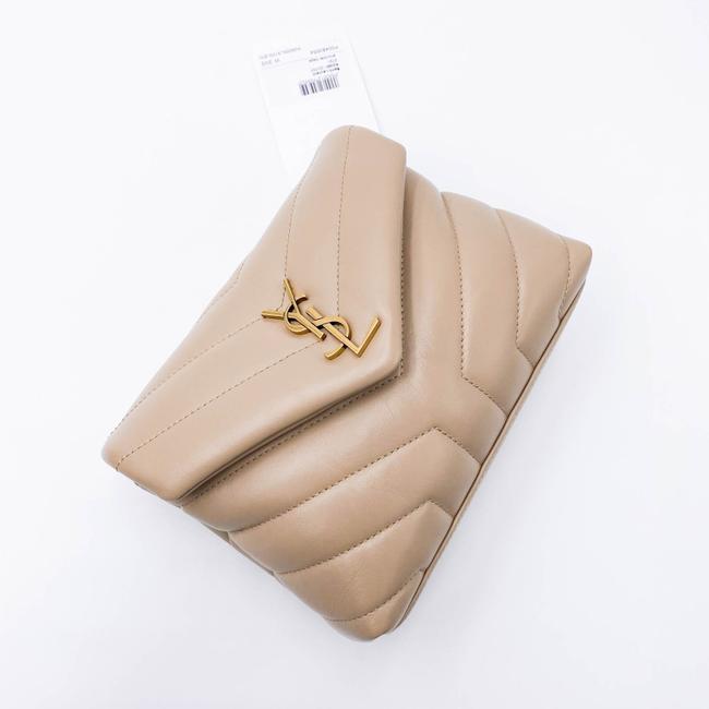 Saint Laurent Monogram Loulou Crossbody Mini Matelasse Beige Leather Shoulder Bag
