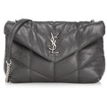 Saint Laurent Monogram Loulou Crossbody Mini Puffer Grey Leather Shoulder Bag