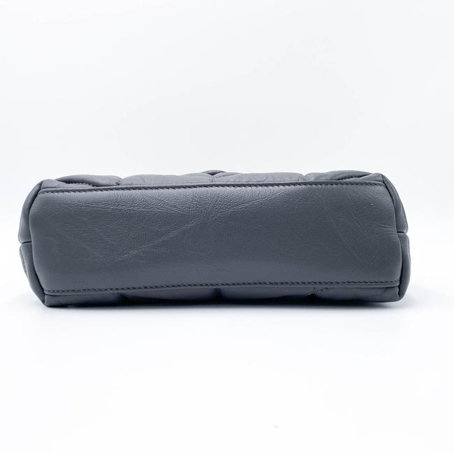Saint Laurent Monogram Loulou Crossbody Mini Puffer Grey Leather Shoulder Bag