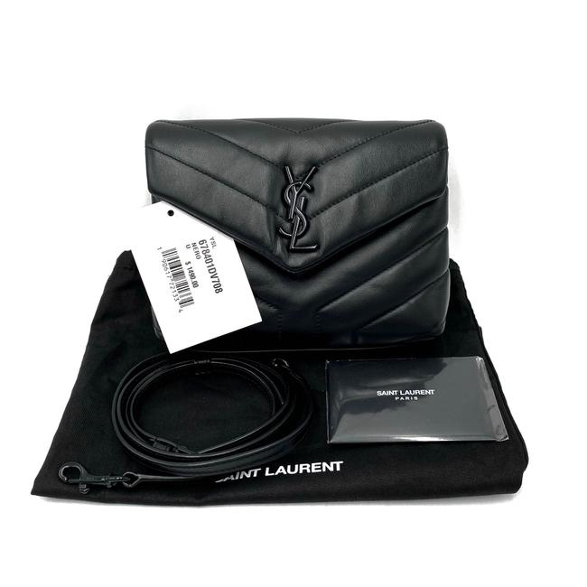 Saint Laurent Monogram Loulou Crossbody Toy Black Leather Shoulder Bag