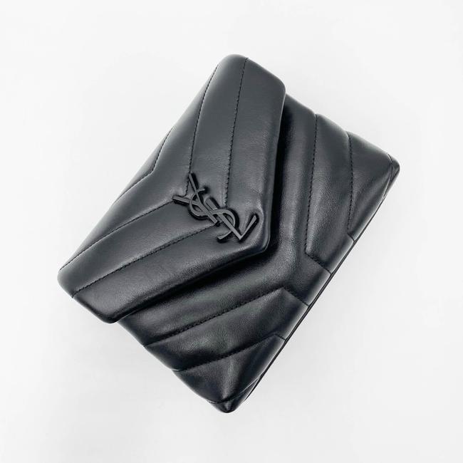 Saint Laurent Monogram Loulou Crossbody Toy Black Leather Shoulder Bag