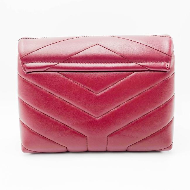 Saint Laurent Monogram Loulou Crossbody Toy Monogram Burgundy Bordeaux Red Leather Shoulder Bag