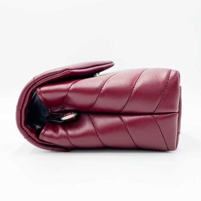 Saint Laurent Monogram Loulou Crossbody Toy Monogram Burgundy Bordeaux Red Leather Shoulder Bag