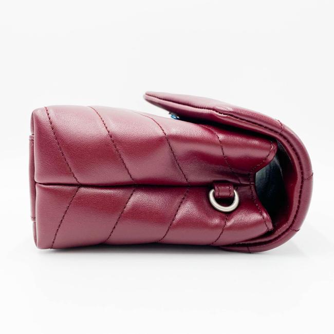 Saint Laurent Monogram Loulou Crossbody Toy Monogram Burgundy Bordeaux Red Leather Shoulder Bag