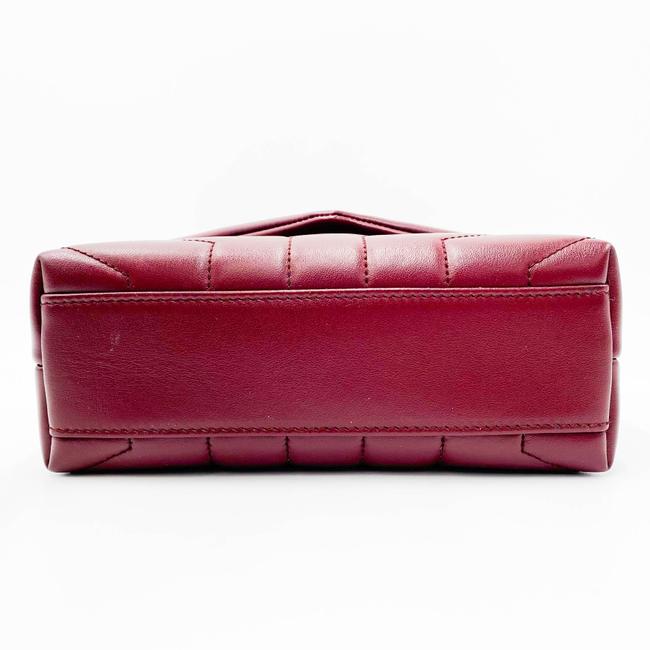 Saint Laurent Monogram Loulou Crossbody Toy Monogram Burgundy Bordeaux Red Leather Shoulder Bag